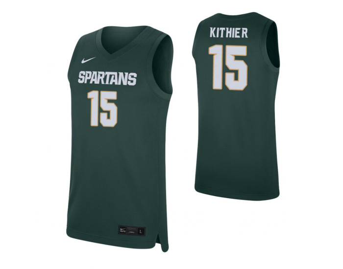 Youth Michigan State Spartans #15 Thomas Kithier Green Authentic College Basketball Jersey