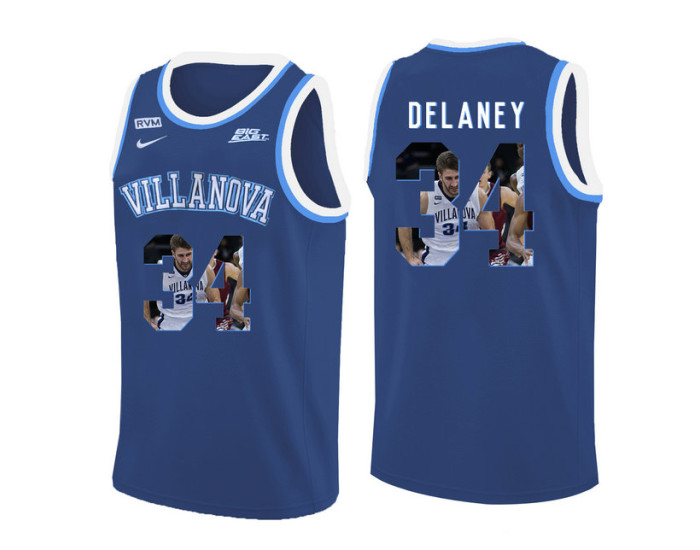 Villanova Wildcats #34 Tim Delaney Replica College Basketball Jersey Blue