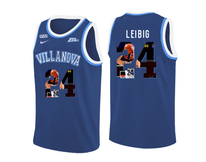 Youth Villanova Wildcats #24 Tom Leibig Authentic College Basketball Jersey Blue