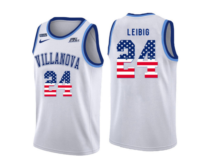 Villanova Wildcats #24 Tom Leibig Replica College Basketball Jersey White