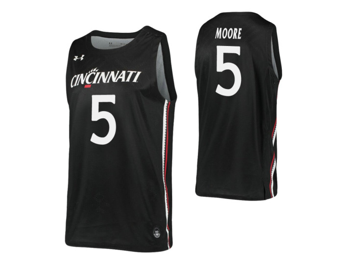 Trevor Moore Replica College Basketball Jersey Black Cincinnati Bearcats