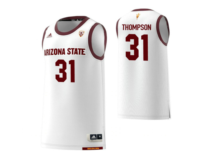 Arizona State Sun Devils #31 Trevor Thompson White Authentic College Basketball Jersey