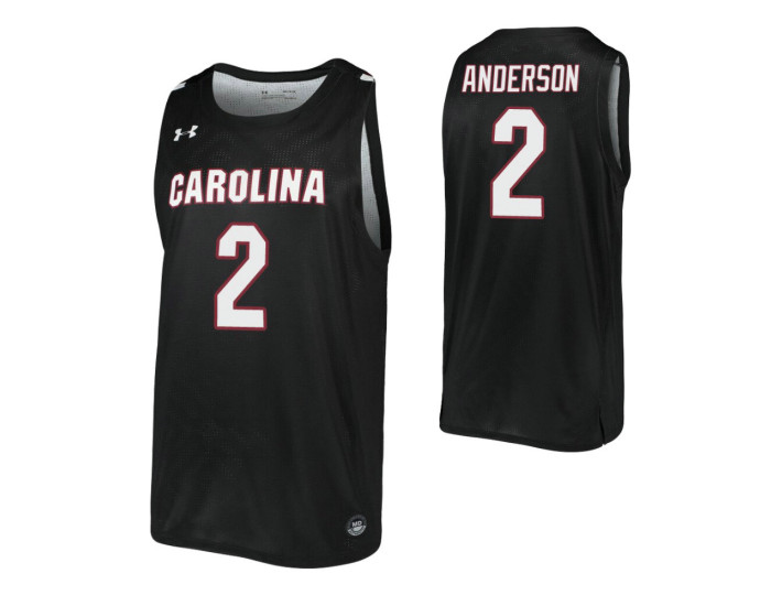 South Carolina Gamecocks #2 Trey Anderson Black Authentic College Basketball Jersey