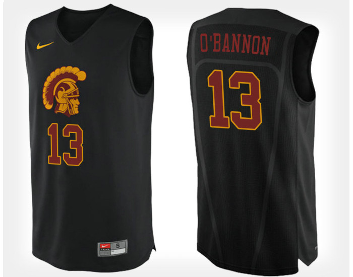 Youth USC Trojans #13 Charles O'Bannon Jr. Black Alternate Replica College Basketball Jersey
