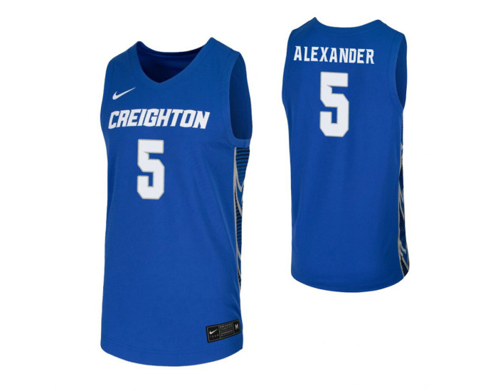 Youth Ty-Shon Alexander Authentic College Basketball Jersey Royal Creighton Bluejays