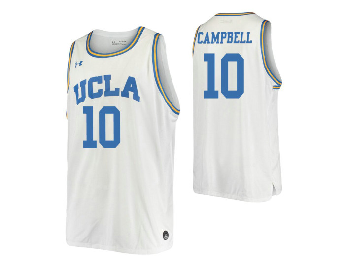 Tyger Campbell Authentic College Basketball Jersey White UCLA Bruins
