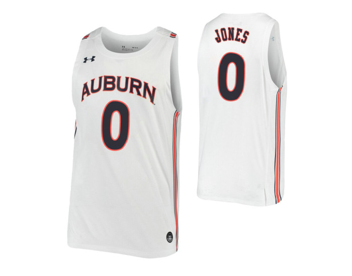 Tyrell Jones Authentic College Basketball Jersey White Auburn Tigers