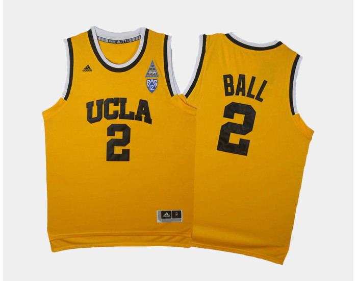 UCLA Bruins #2 Lonzo Ball Gold Alternate Authentic College Basketball Jersey