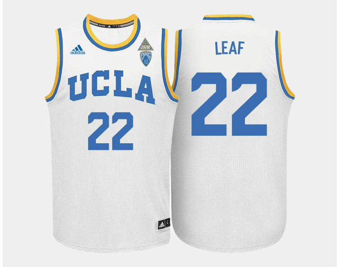 UCLA Bruins #22 T. J. Leaf White Home Replica College Basketball Jersey