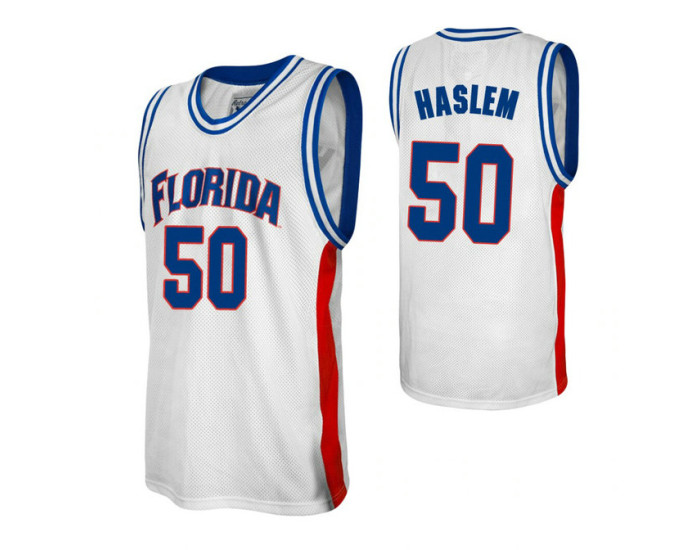 Florida Gators 50 Udonis Haslem Alumni Replica College Basketball Jersey White
