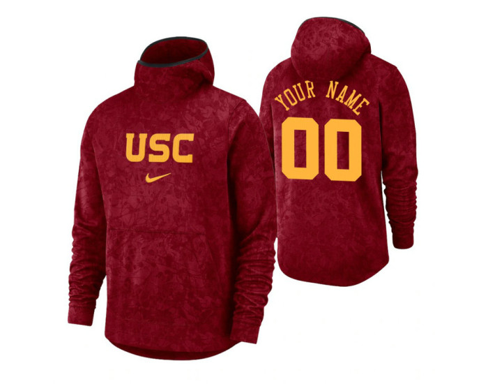 USC Trojans Custom Cardinal Basketball Spotlight Pullover Hoodie