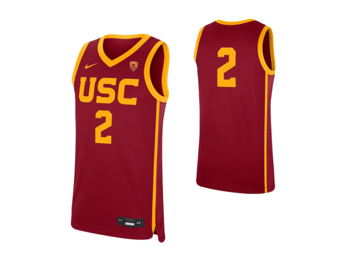 Youth USC Trojans #2 Replica College Basketball Jersey Cardinal