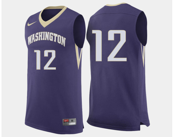 Washington Huskies #12 Andrew Andrews Purple Road Authentic College Basketball Jersey