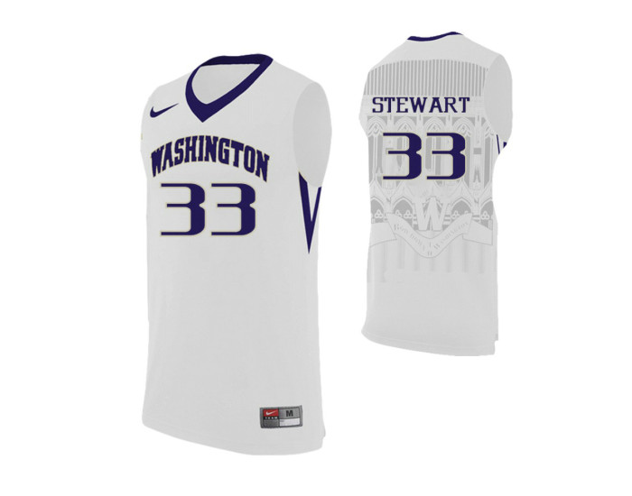Washington Huskies #33 Isaiah Stewart White Authentic College Basketball Jersey