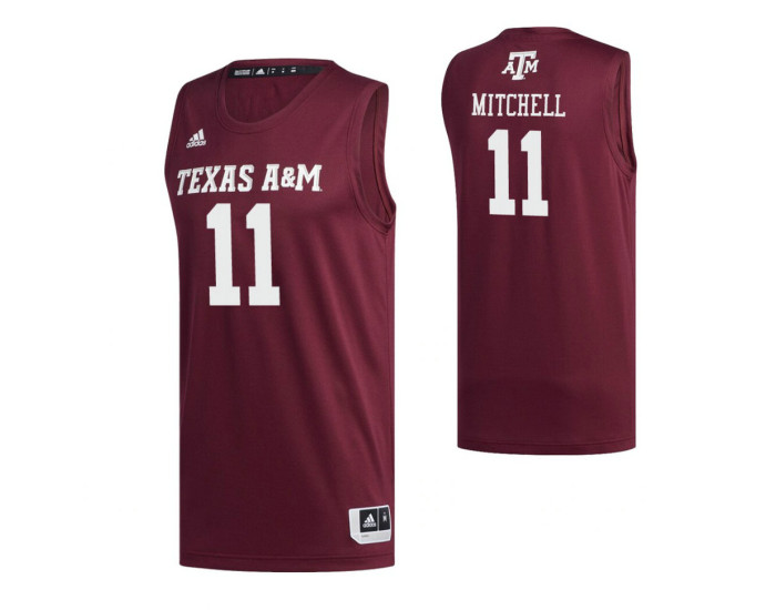 Texas A&M Aggies #11 Wendell Mitchell Maroon Authentic College Basketball Jersey