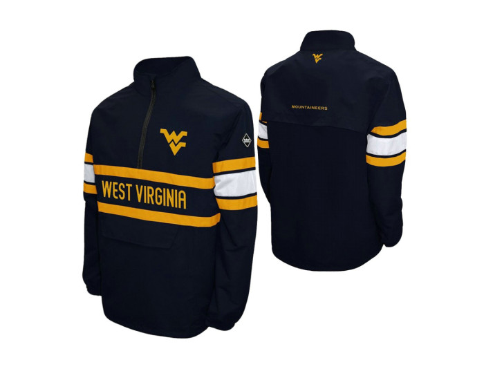 West Virginia Mountaineers Navy Alpha Windshell Quarter-Zip Jacket