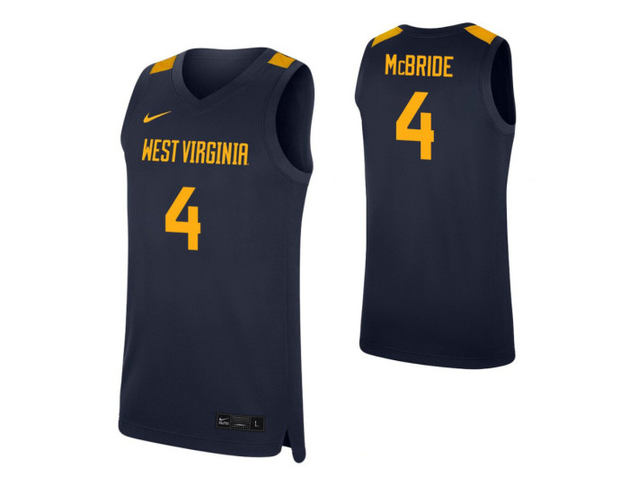 West Virginia Mountaineers Miles McBride Replica College Basketball Jersey Navy
