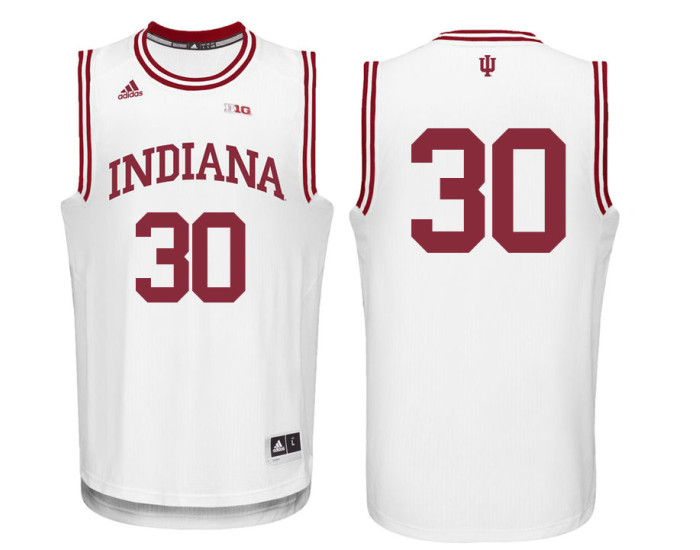 Indiana Hoosiers #30 Collin Hartman Authentic College Basketball Jersey White