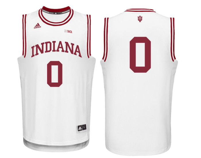 Indiana Hoosiers #0 Curtis Jones Authentic College Basketball Jersey White