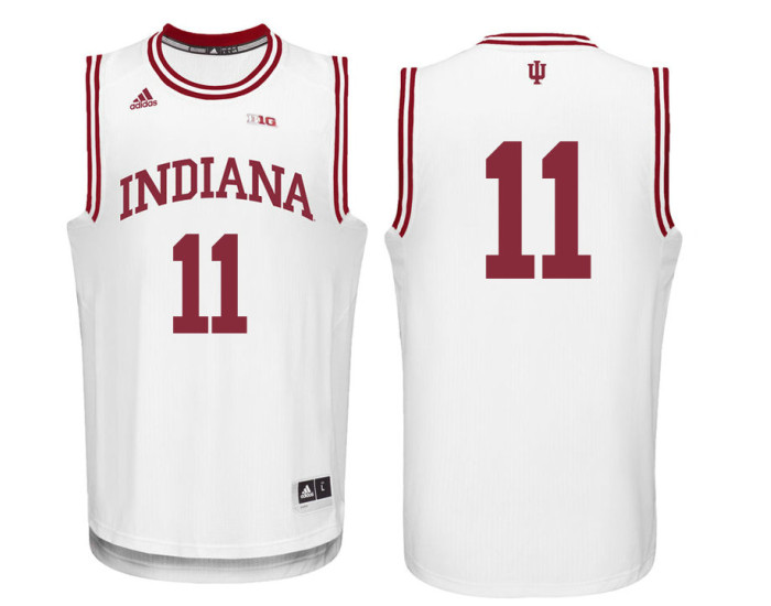 Indiana Hoosiers #11 Devonte Green Authentic College Basketball Jersey White