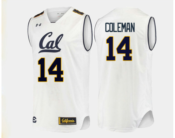 Youth California Golden Bears #14 Don Coleman Authentic College Basketball Jersey White