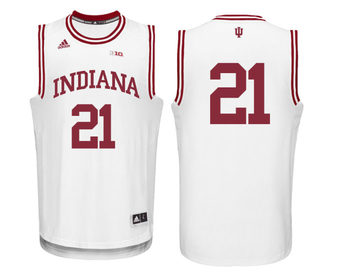 Indiana Hoosiers #21 Freddie McSwain Jr. Authentic College Basketball Jersey White