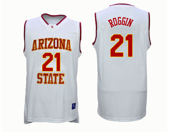 Arizona State Sun Devils #21 Jack Roggin Authentic College Basketball Jersey White