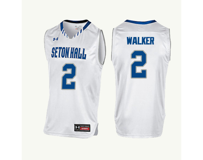 Seton Hall Pirates #2 Jordan Walker Authentic College Basketball Jersey White