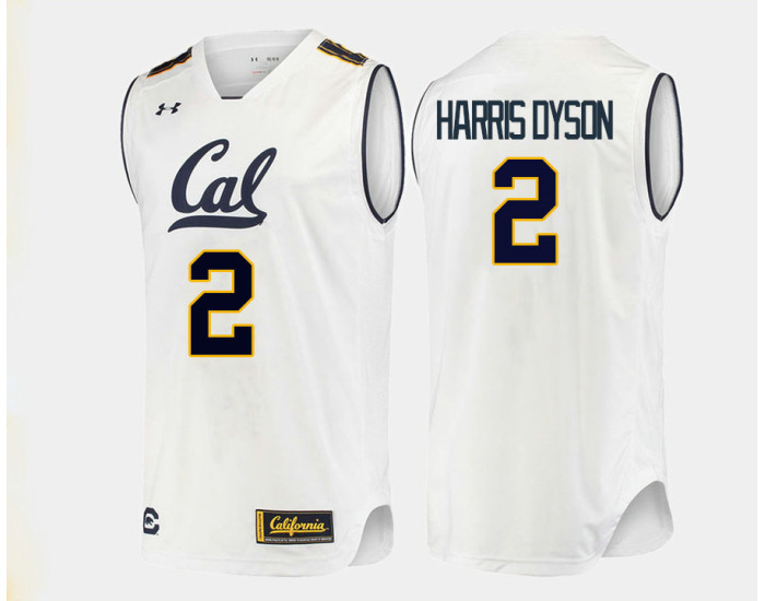 Youth California Golden Bears #2 Juhwan Harris-Dyson Authentic College Basketball Jersey White