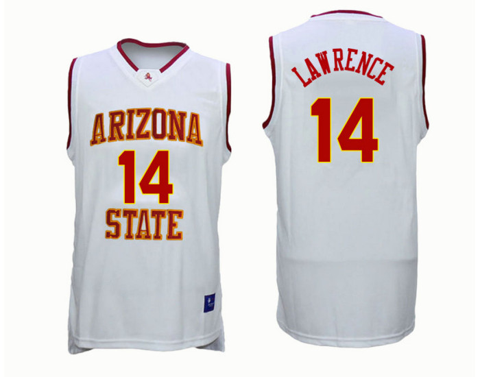 Arizona State Sun Devils #14 Kimani Lawrence Authentic College Basketball Jersey White