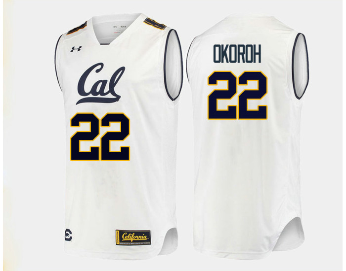 California Golden Bears #22 Kingsley Okoroh Authentic College Basketball Jersey White