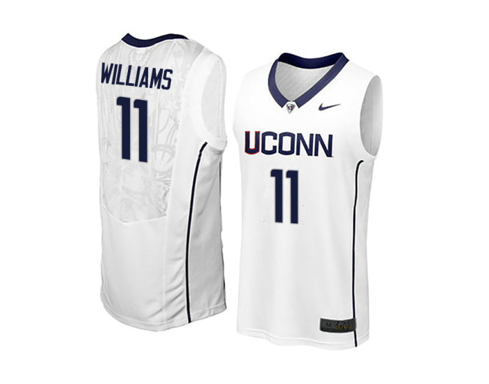 UConn Huskies #11 Kwintin Williams Authentic College Basketball Jersey White