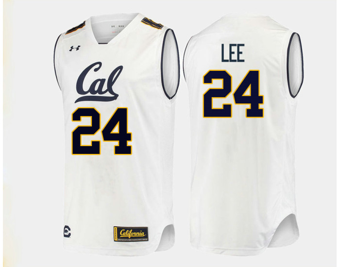 Youth California Golden Bears #24 Marcus Lee Replica College Basketball Jersey White