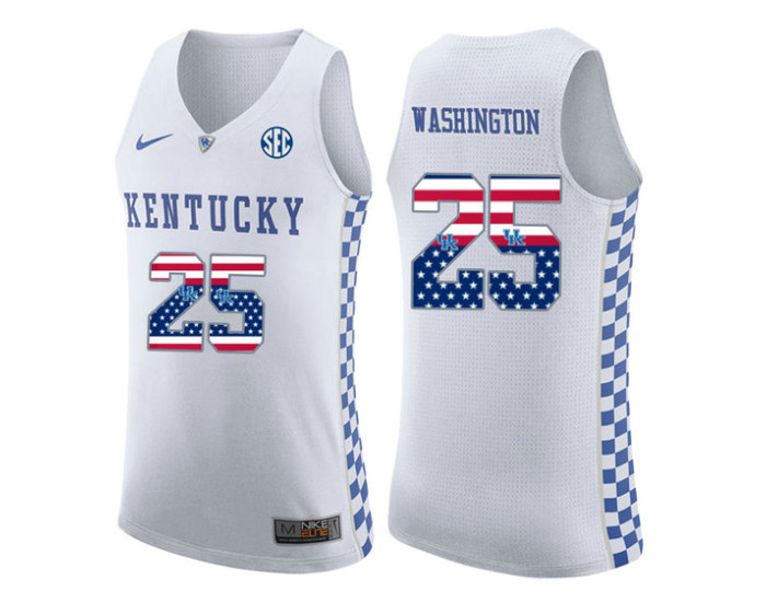 Kentucky Wildcats #25 PJ Washington Authentic College Basketball Jersey white