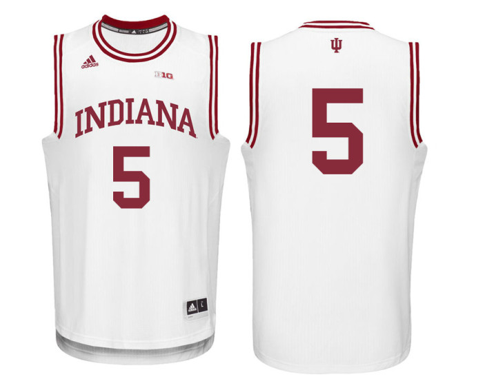 Indiana Hoosiers #5 Quentin Taylor Replica College Basketball Jersey White