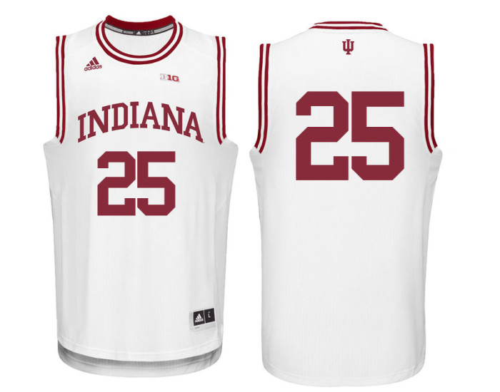 Youth Indiana Hoosiers #25 Race Thompson Authentic College Basketball Jersey White