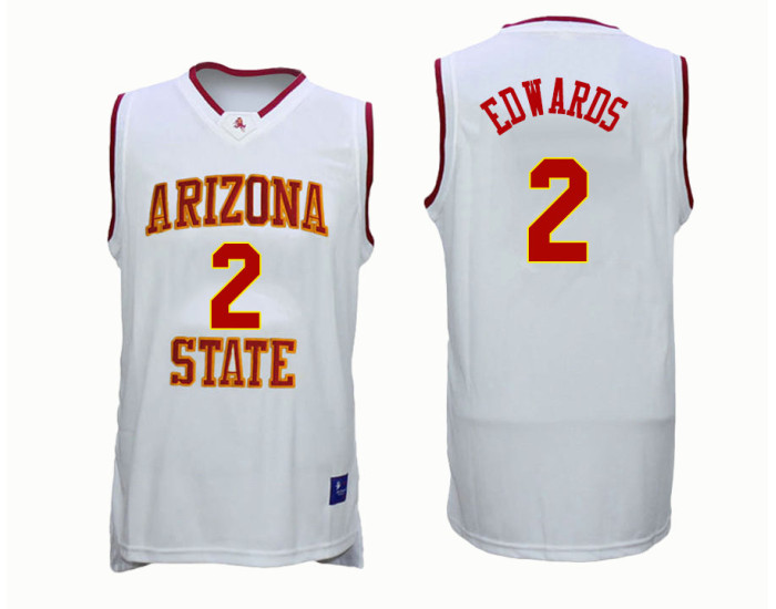 Arizona State Sun Devils #2 Rob Edwards Authentic College Basketball Jersey White