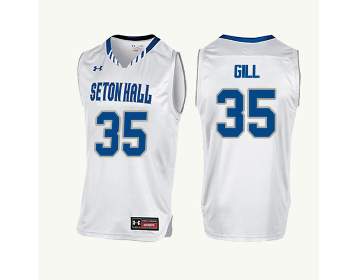 Seton Hall Pirates #35 Romaro Gill Authentic College Basketball Jersey White