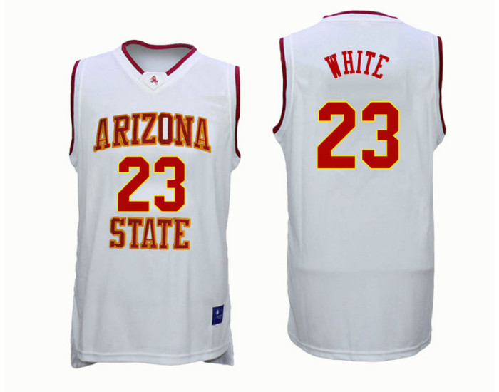 Arizona State Sun Devils #23 Romello White Authentic College Basketball Jersey White