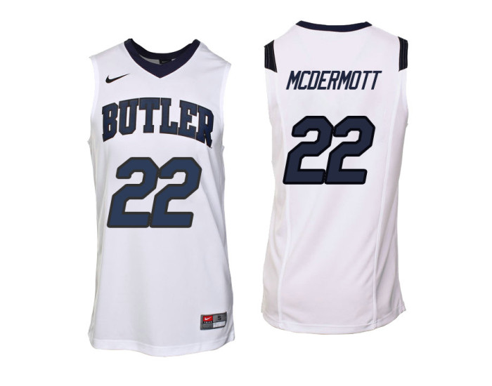 Butler Bulldogs #22 Sean McDermott Authentic College Basketball Jersey White