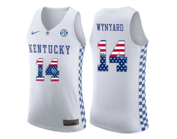 Youth Kentucky Wildcats #14 Tai Wynyard Authentic College Basketball Jersey white