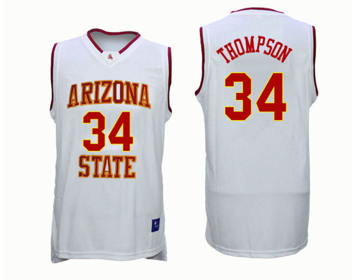 Arizona State Sun Devils #34 Trevor Thompson Replica College Basketball Jersey White