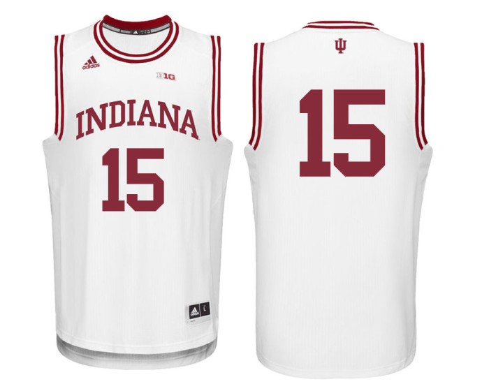 Indiana Hoosiers #15 Zach McRoberts Authentic College Basketball Jersey White