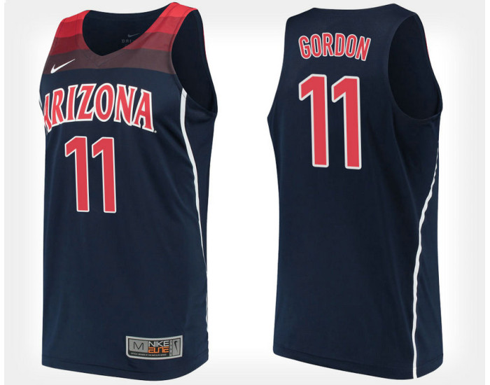 Arizona Wildcats #11 Aaron Gordon Navy Alternate Authentic College Basketball Jersey