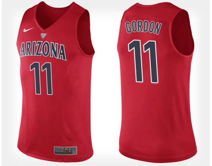 Arizona Wildcats #11 Aaron Gordon Red Home Authentic College Basketball Jersey
