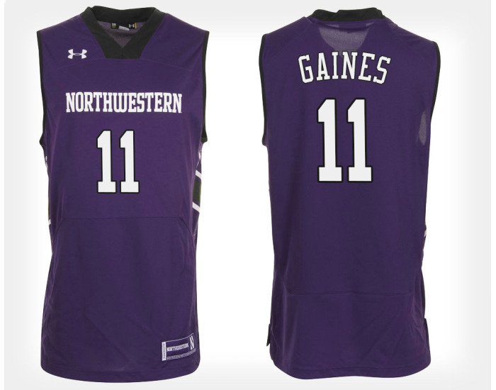 Youth Northwestern Wildcats #11 Anthony Gaines Purple Home Authentic College Basketball Jersey
