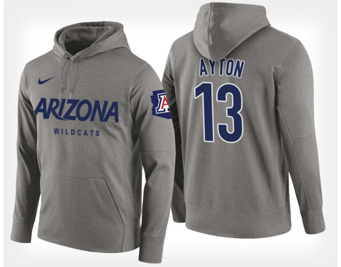 Arizona Wildcats #13 Deandre Ayton Gray Hoodie College Basketball
