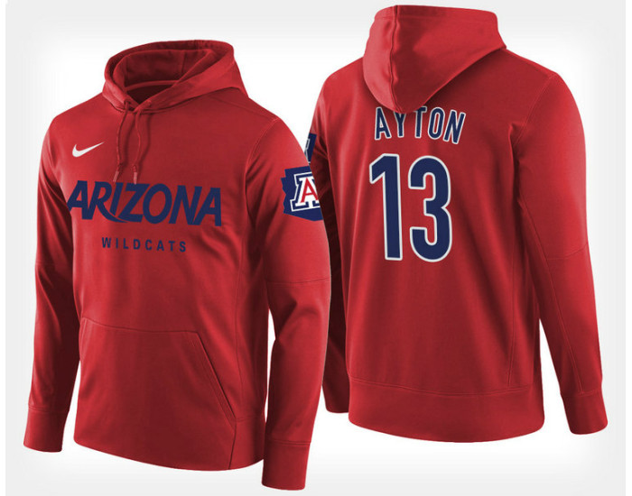 Arizona Wildcats #13 Deandre Ayton Red Hoodie College Basketball