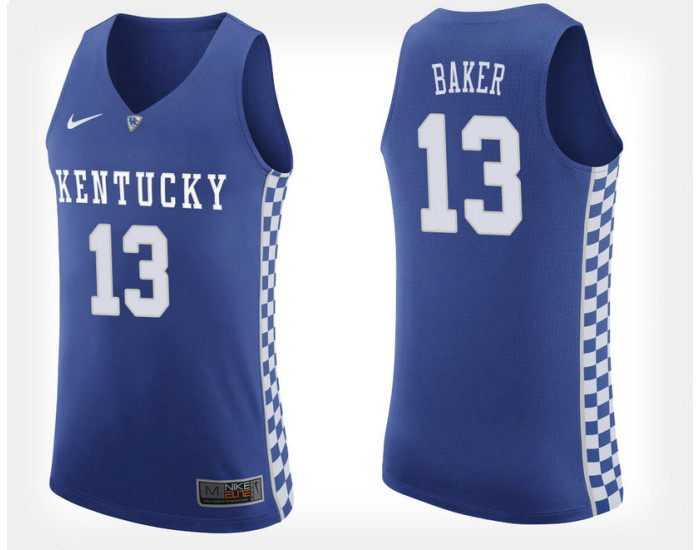 Youth Kentucky Wildcats #13 Jemarl Baker Blue Home Replica College Basketball Jersey