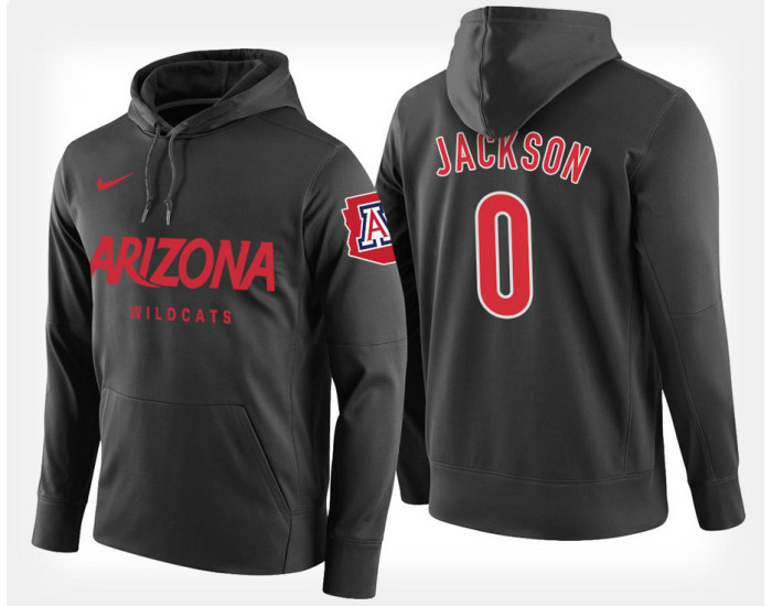 Arizona Wildcats #0 Parker Jackson-Cartwright Black Hoodie College Basketball